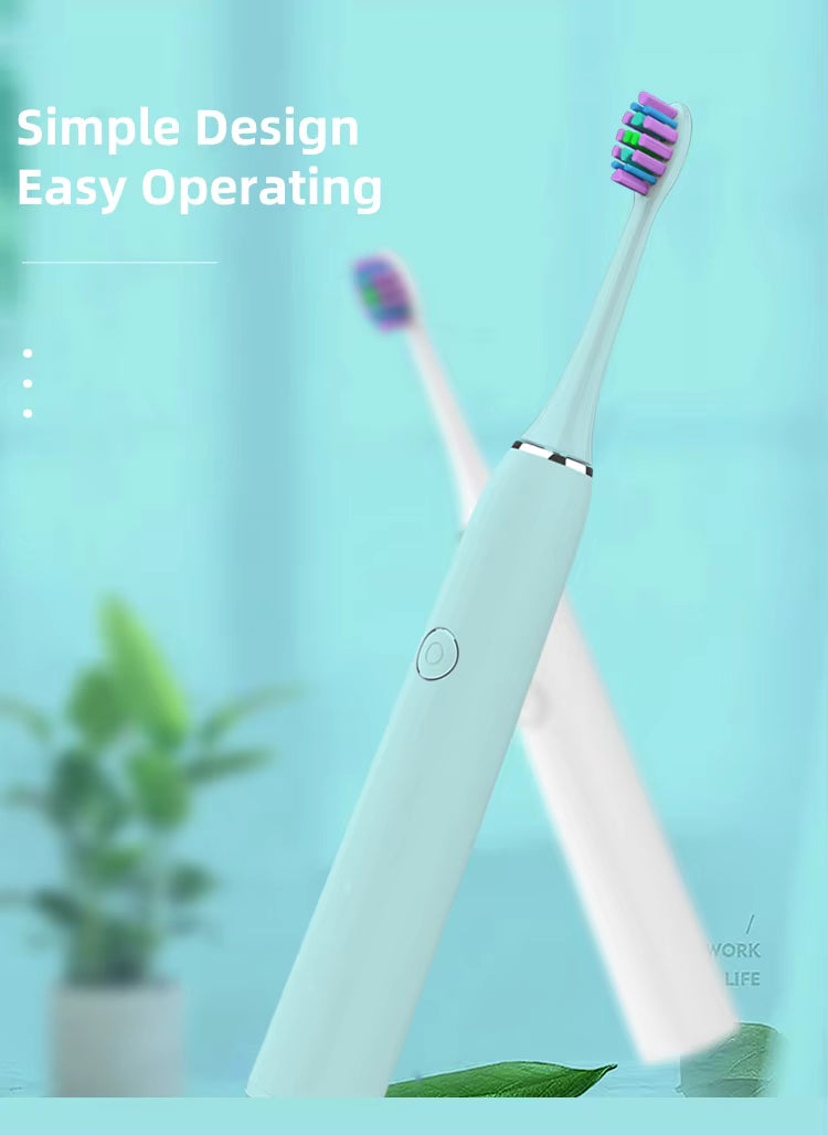 Luxury Gift - SONIC Electric Toothbrush with 2 Toothbrush Heads - Ultrasonic Electric Toothbrush