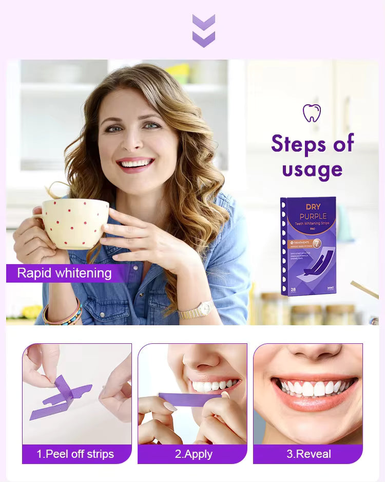 Teeth Whitening Strips Dry Purple Pap Teeth Whitening Strips