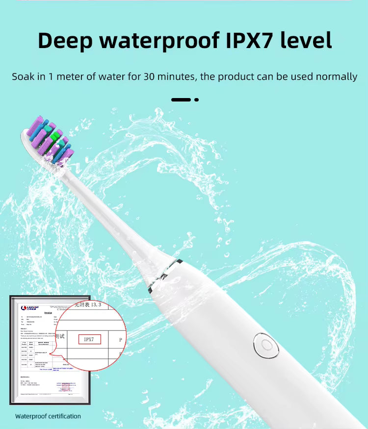 Luxury Gift - SONIC Electric Toothbrush with 2 Toothbrush Heads - Ultrasonic Electric Toothbrush