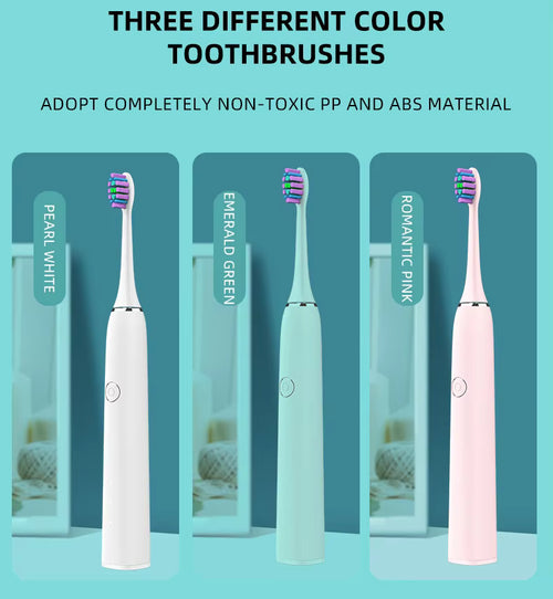 Luxury Gift - SONIC Electric Toothbrush with 2 Toothbrush Heads - Ultrasonic Electric Toothbrush
