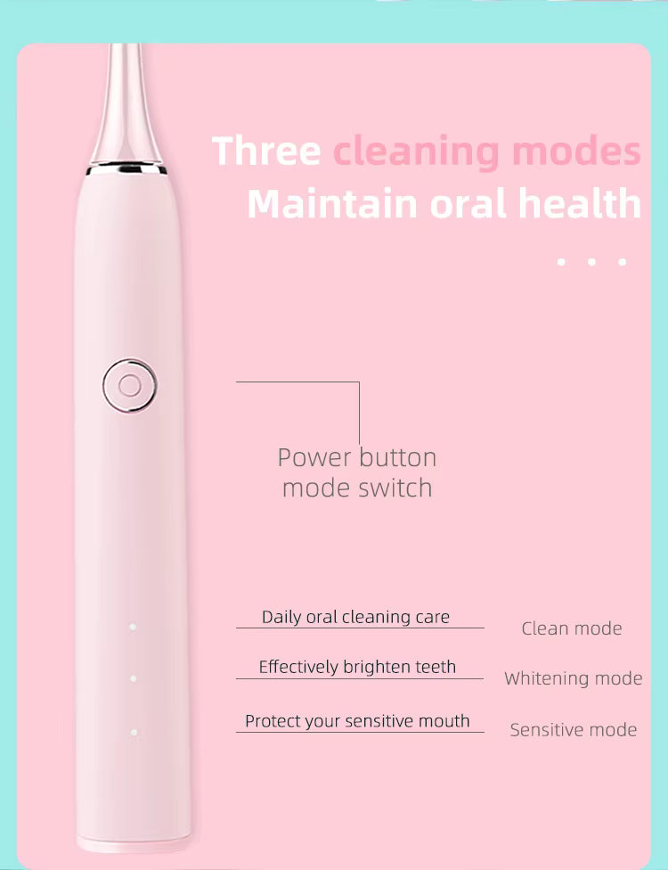 Luxury Gift - SONIC Electric Toothbrush with 2 Toothbrush Heads - Ultrasonic Electric Toothbrush